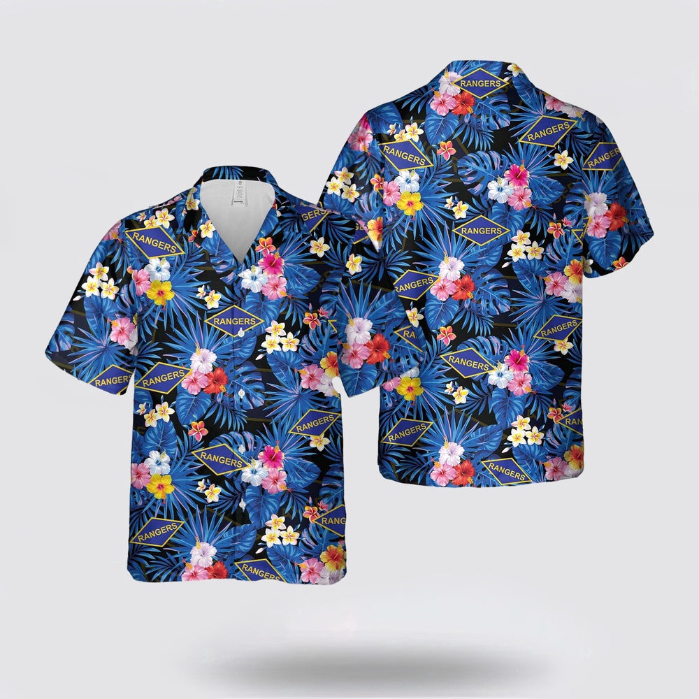Army Hawaiian Shirt, US Army Rangers WWII Ranger Battalions Hawaiian Shirt