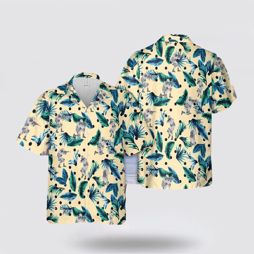 Army Hawaiian Shirt, US Army Short Sleeve Hawaiian Shirt