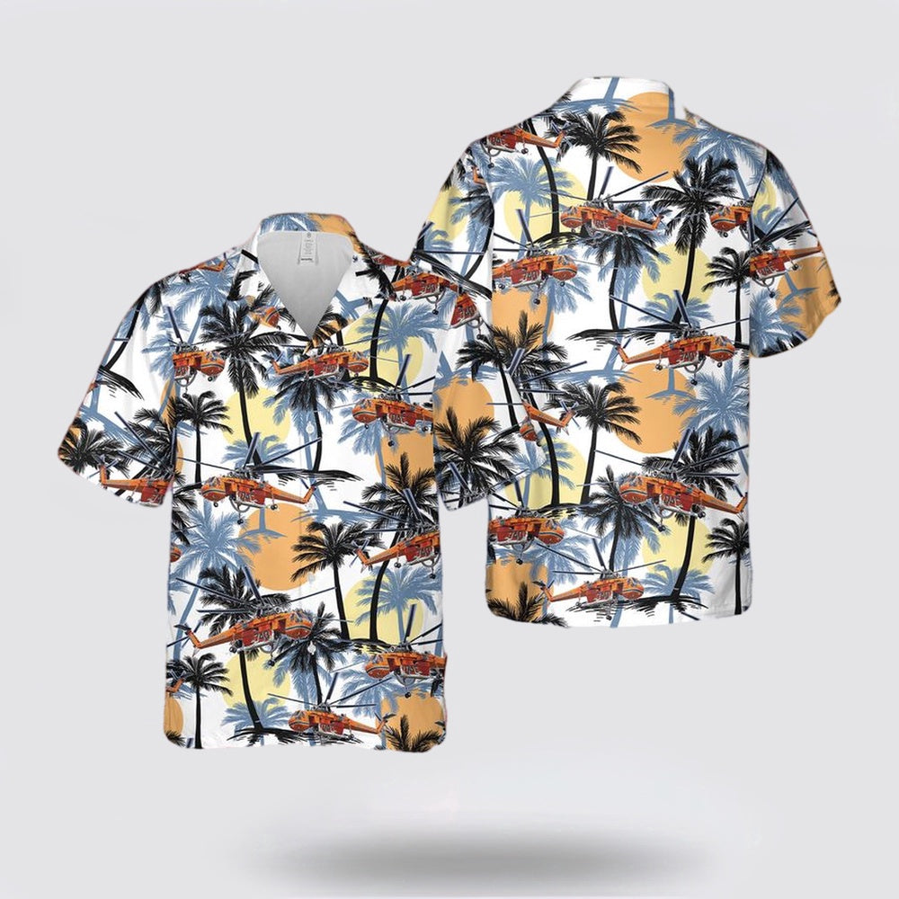 Army Hawaiian Shirt, US Army Sikorsky S-64 Skycrane Helicopter Hawaiian Shirt