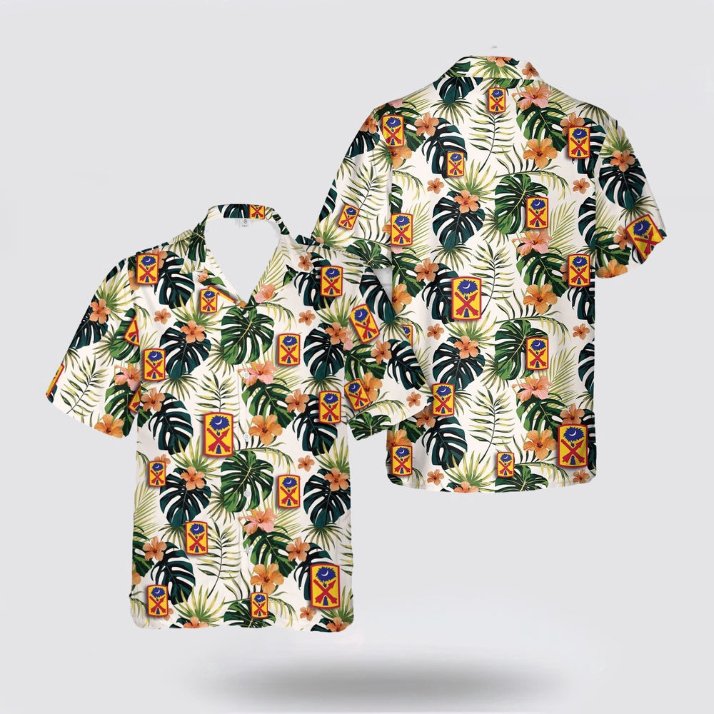 Army Hawaiian Shirt, US Army South Carolina Army National Guard 263rd Army Air and Missile Defense Command Hawaiian Shirt