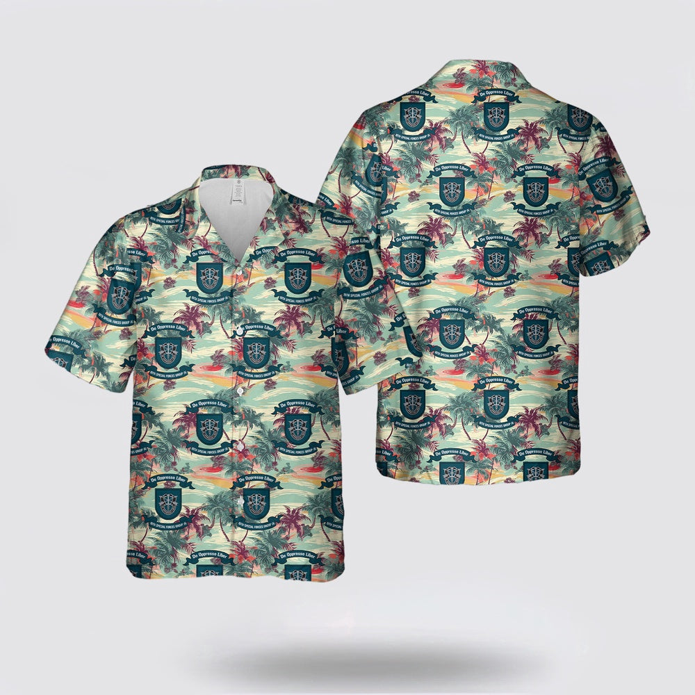 Army Hawaiian Shirt, US Army Special 19th Special Forces Group (19th SFG)(A)) Hawaiian Shirt