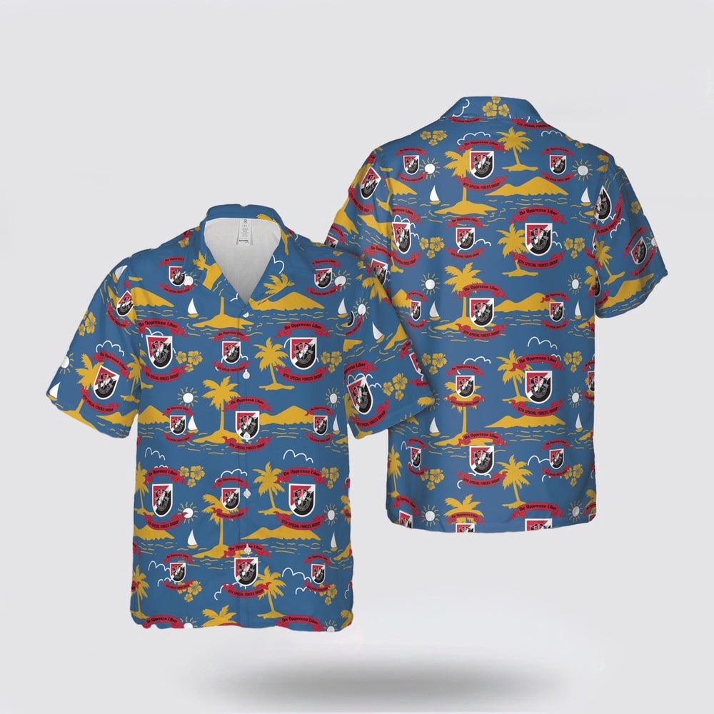 Army Hawaiian Shirt, US Army Special 6th Special Forces Group (6th SFG)(A) Hawaiian Shirt