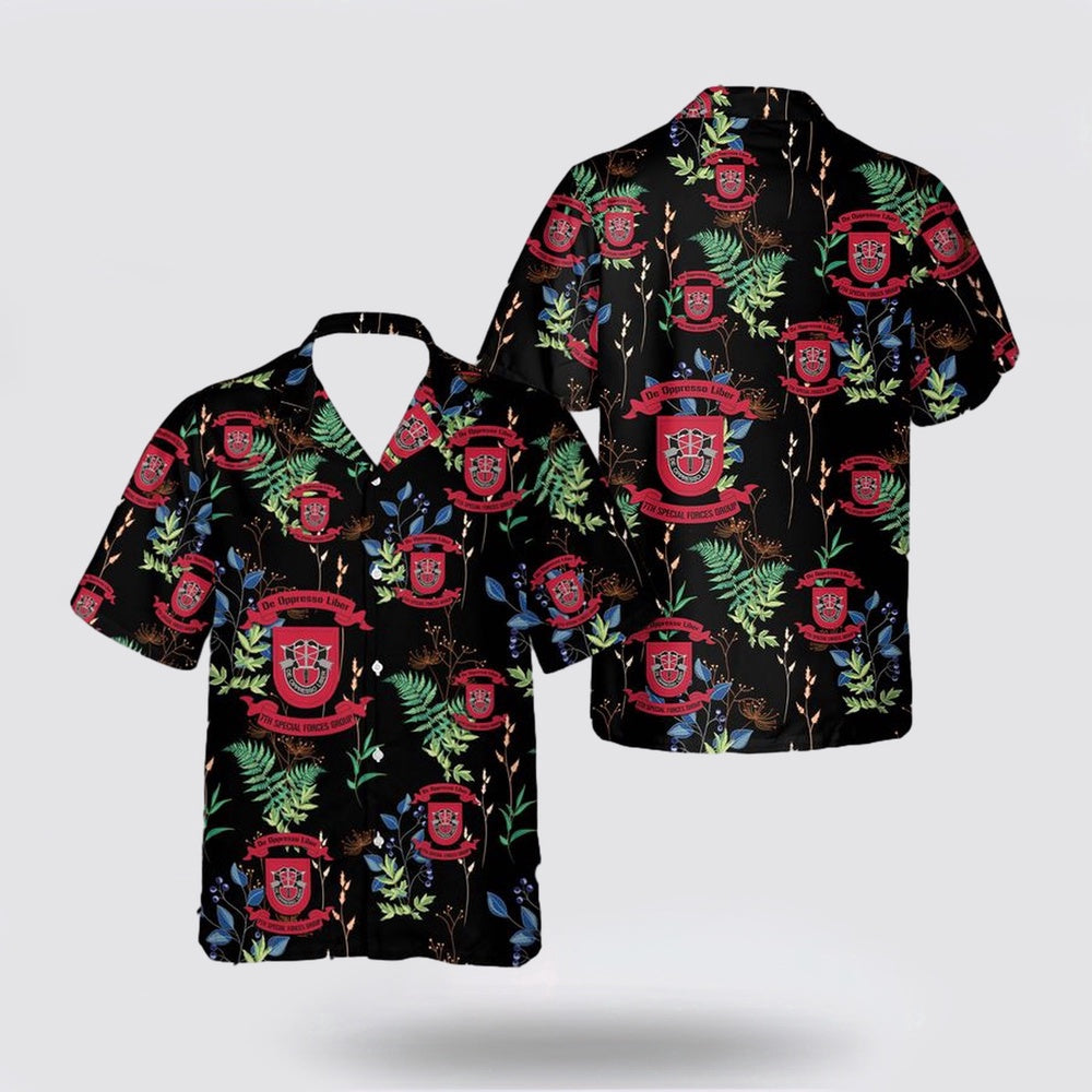 Army Hawaiian Shirt, US Army Special 7th Special Forces Group (7th SFG)(A) Hawaiian Shirt