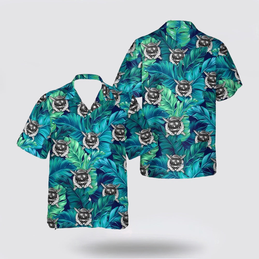 Army Hawaiian Shirt, US Army Special Operations Diver Insignia Hawaiian Shirt