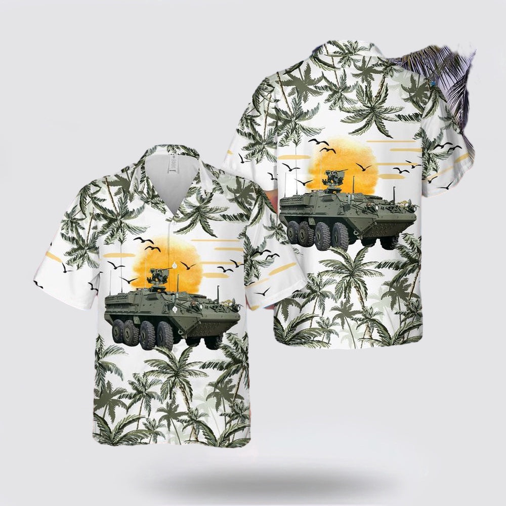 Army Hawaiian Shirt, US Army Stryker Tank Hawaiian Shirt
