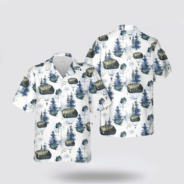 Army Hawaiian Shirt, US Army T-11 Parachute Of 173rd Infantry Brigade Combat Team Christmas Hawaiian Shirt