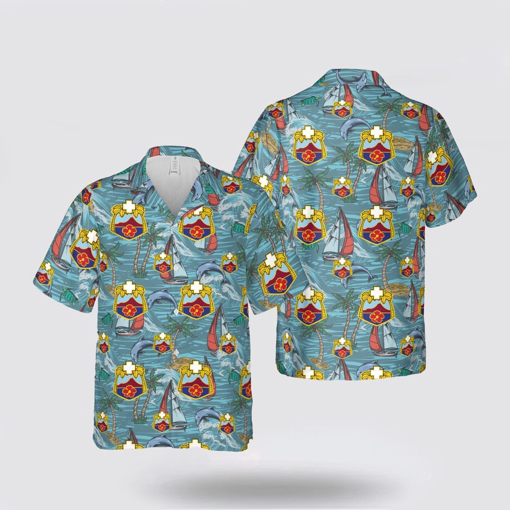 Army Hawaiian Shirt, US Army Tripler Army Medical Center (TAMC) Hawaiian Shirt