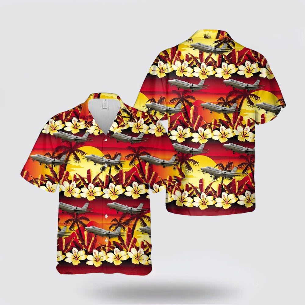 Army Hawaiian Shirt, US Army UC-35A Citation 560 Ultra V Hawaiian Shirt