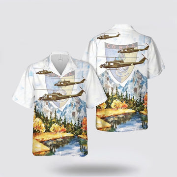 Army Hawaiian Shirt, US Army UH-1C Cobra Lead Gunship 114th Assault Helicopter Company, 1st Aviation Battalion Hawaiian Shirt