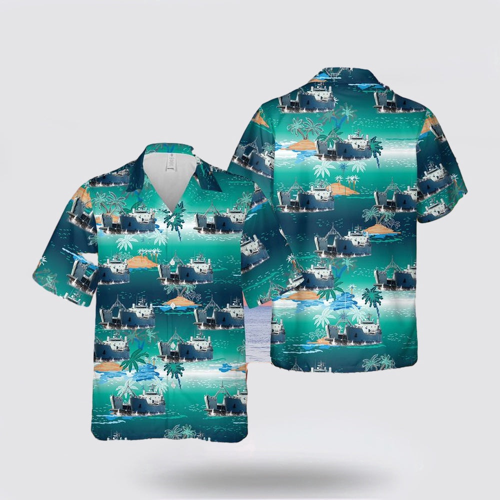 Army Hawaiian Shirt, US Army USAV General Frank S. Besson Jr. (LSV-1) Of 7th Transportation Brigade (United States) Hawaiian Shirt