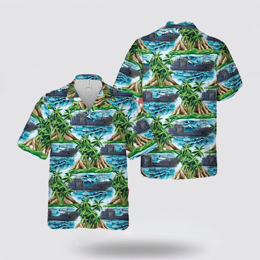 Army Hawaiian Shirt, US Army USAV Malvern Hill (LCU 2025) Hawaiian Shirt