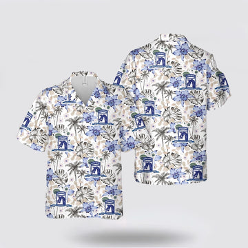 Army Hawaiian Shirt, US Army XVIII Airborne Corps With Parachute Ribbon Hawaiian Shirt