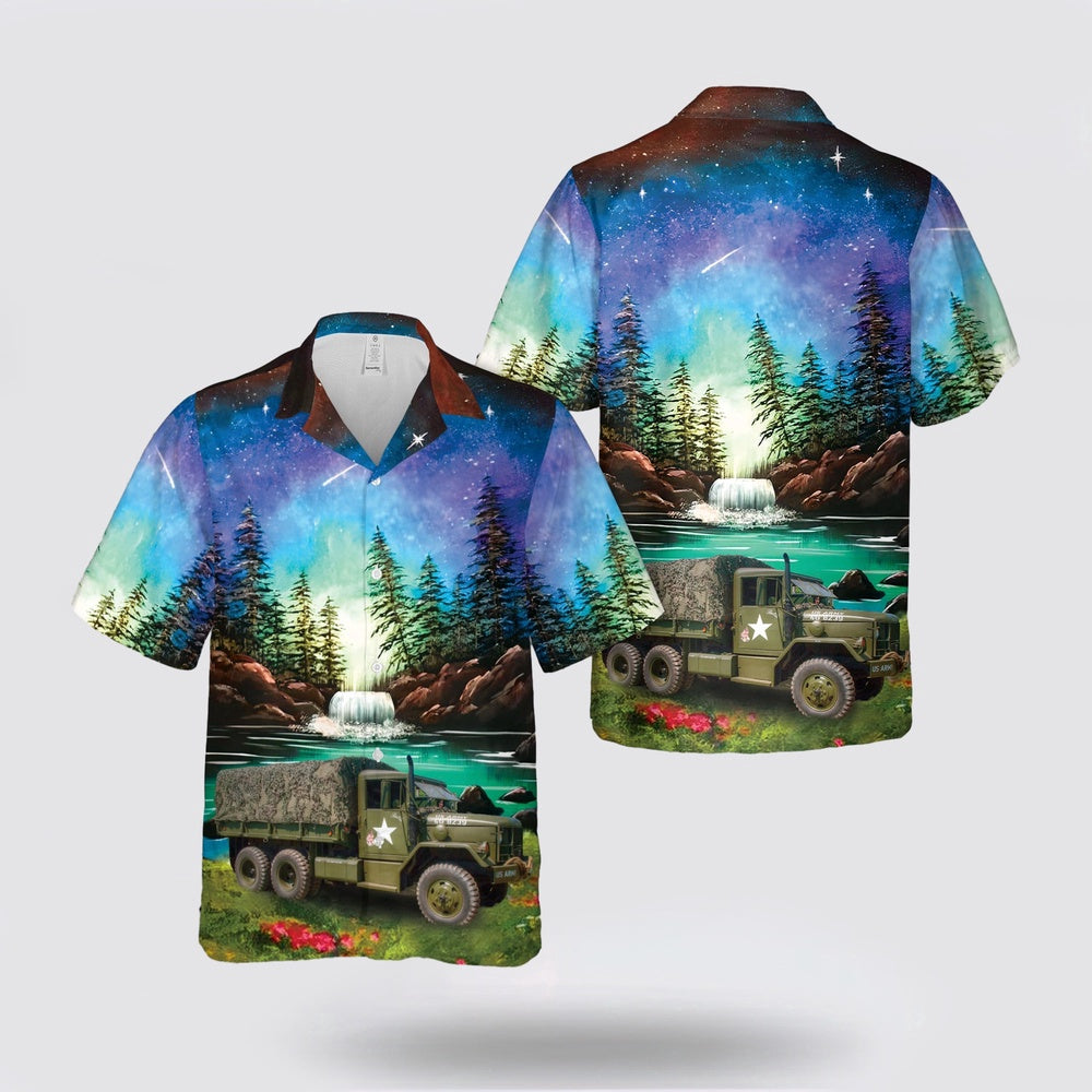 Army Hawaiian Shirt, US army M35A2 truck from the 1950's Hawaiian Shirt, Military Hawaiian Shirt