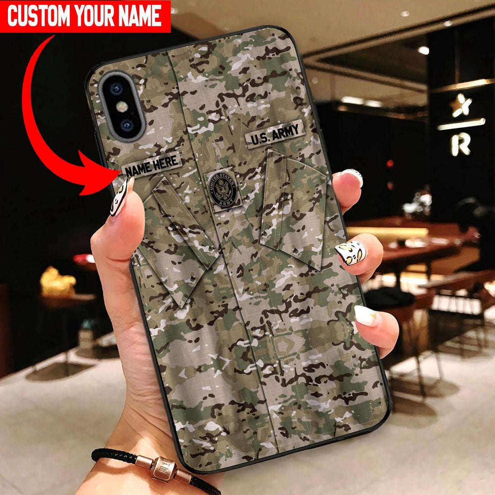 Army Phone Case, Custom Normal Phone Case United States Army TC9 All Over Printed, Military Phone Cases