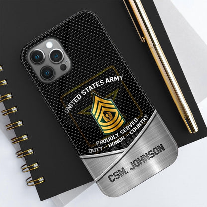 Army Phone Case, Us Army Phone Case Custom Your Name And Rank, Military Phone Cases