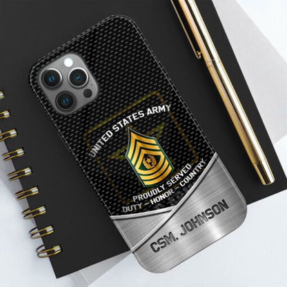 Army Phone Case, Us Army Phone Case Custom Your Name And Rank, Military Phone Cases