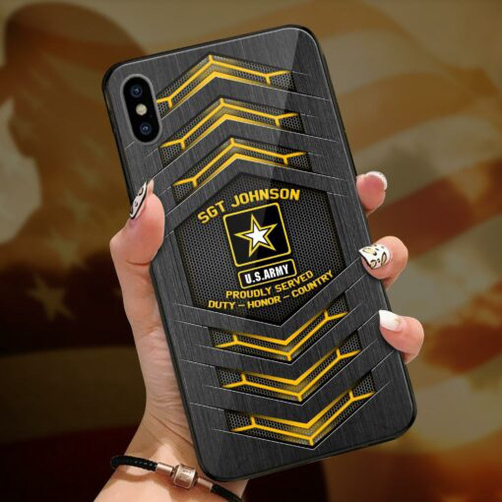 Army Phone Case, Us Army US Military Us Veteran Custom Phone Case All Over Printed, Military Phone Cases
