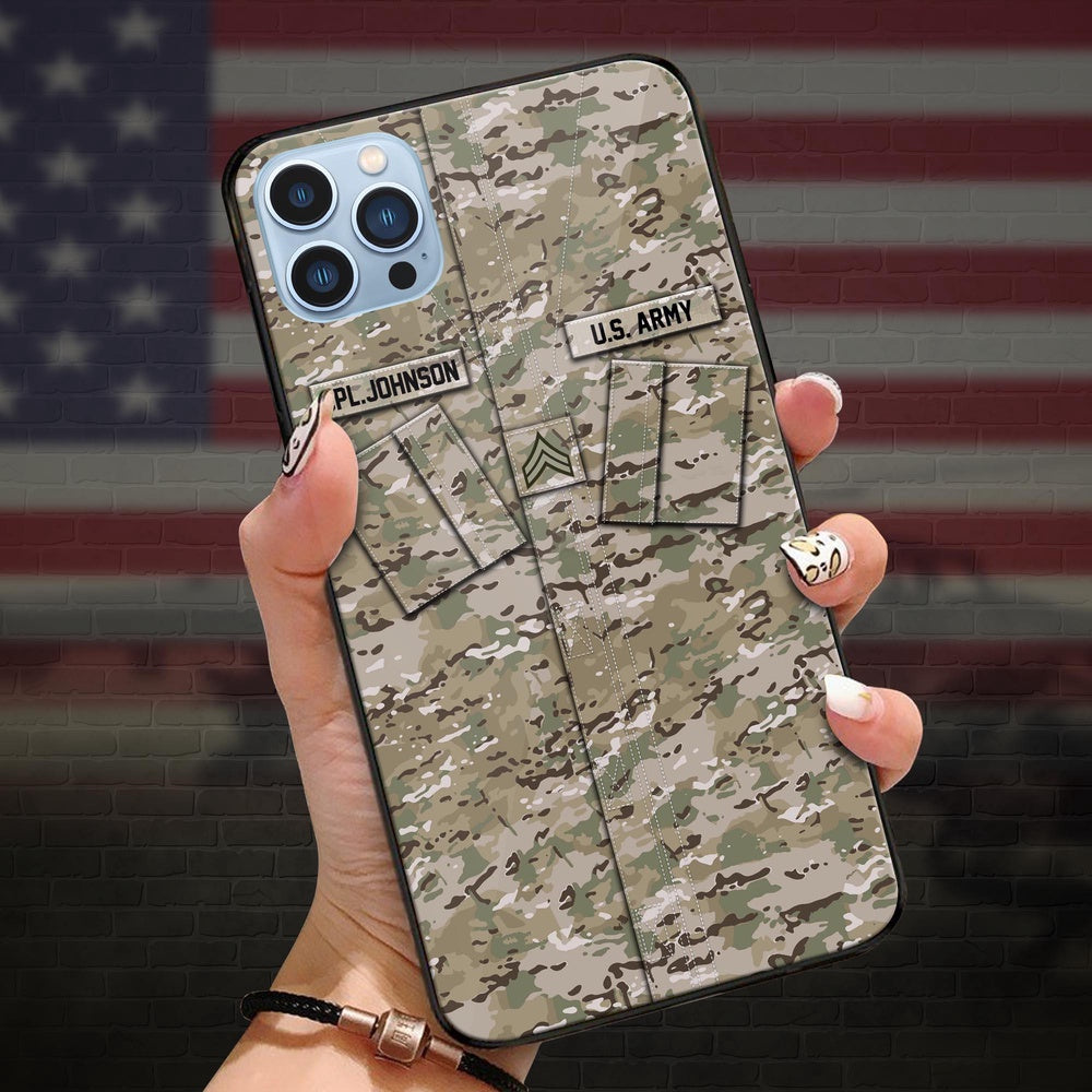 Army Phone Case, Us Army Veteran Military Phone Case, Camo Phone Case, Custom Gifts For Veteran, Military Phone Cases
