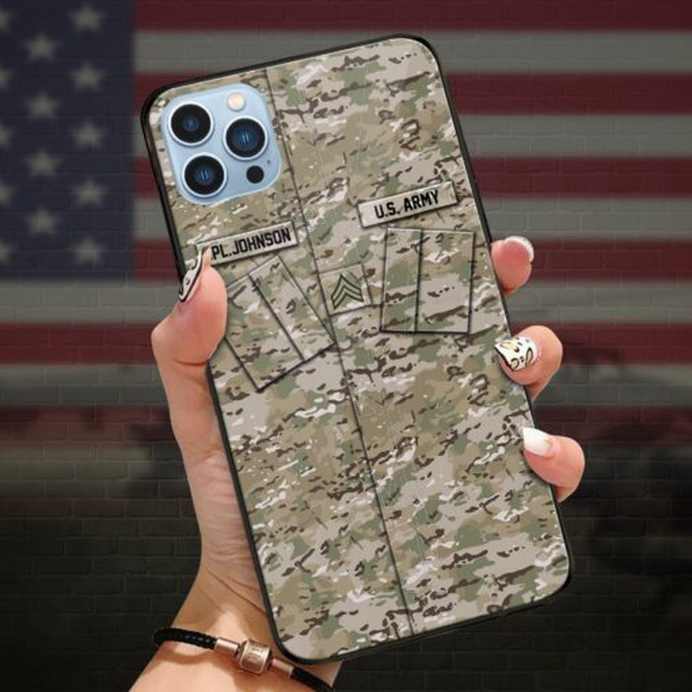 Army Phone Case, Us Army Veteran Military Phone Case, Camo Phone Case, Custom Gifts For Veteran, Military Phone Cases