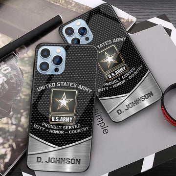 Army Phone Case, Us Army Veteran Military Phone case,  Custom Your Phone Case, Military Phone Cases