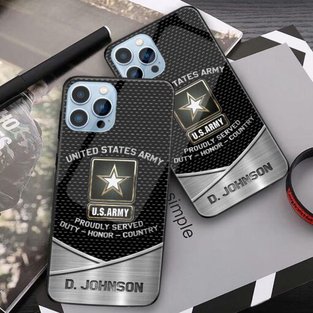 Army Phone Case, Us Army Veteran Military Phone case,  Custom Your Phone Case, Military Phone Cases