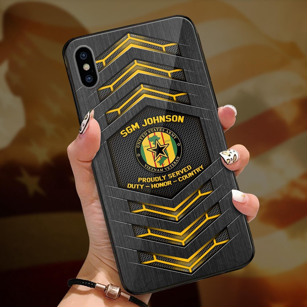 Army Phone Case, Us Army Vietnam Veteran US Military Us Veteran Custom Phone Case All Over Printed, Military Phone Cases