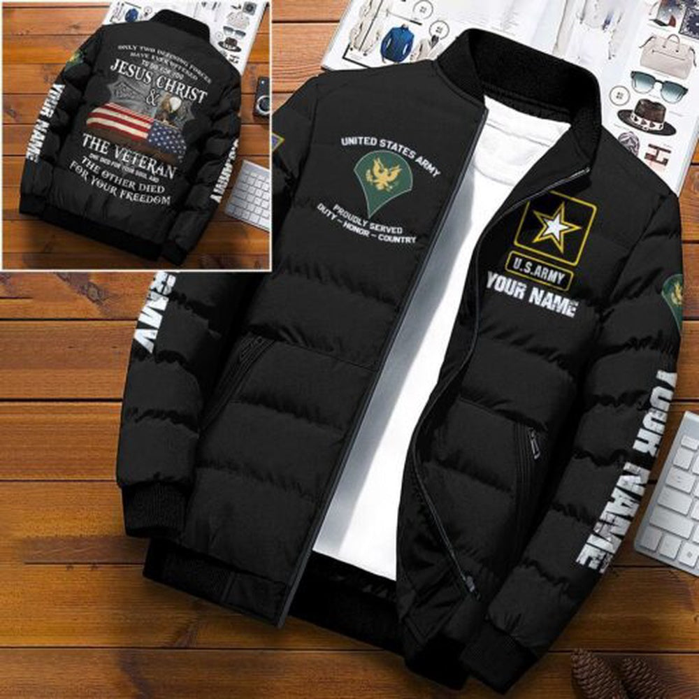 Army Puffer Jacket, US Army Puffer Jacket Custom Your Name And Rank, Military Puffer Jacket, Gifts For Soldier