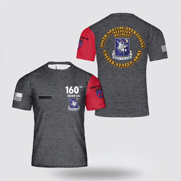 Army T Shirt, Custom Name US Army 160th Special Operations Aviation Regiment (Airborne) T Shirt 3D