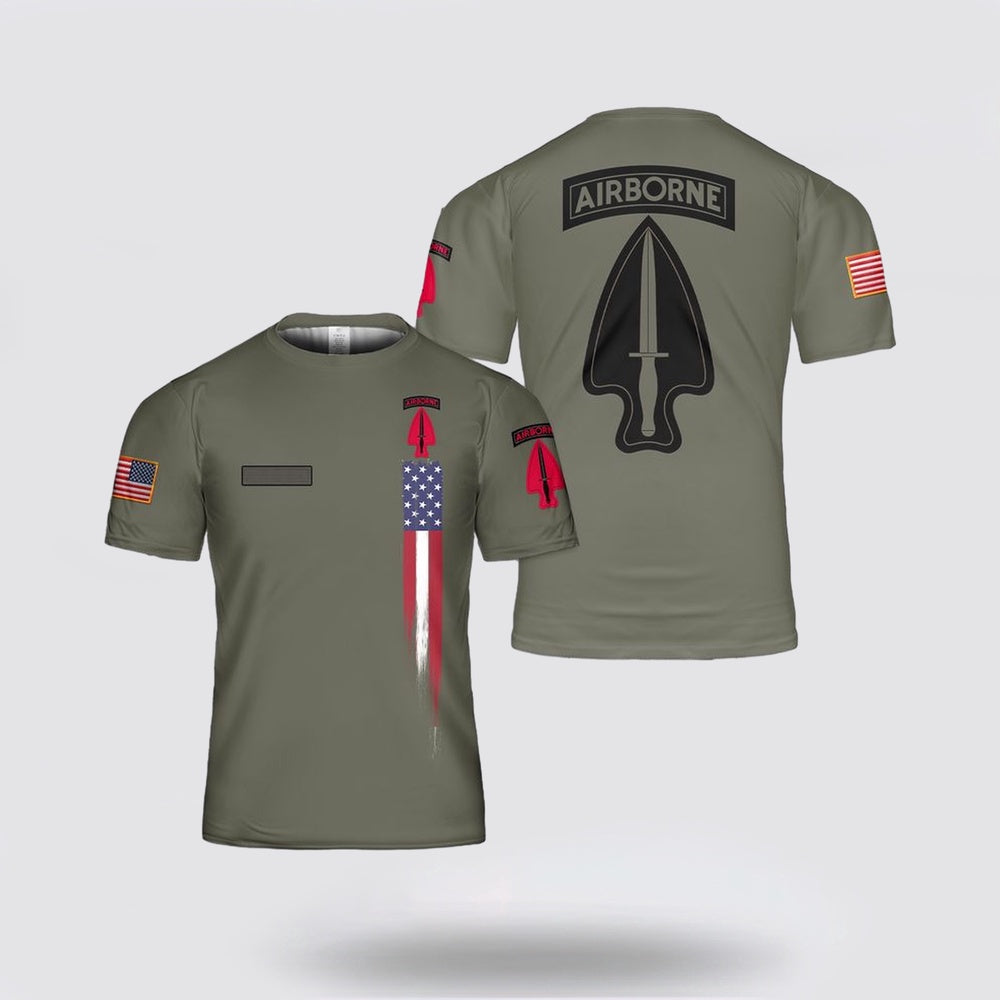 Army T Shirt, Custom Name US Army 1st Special Forces Operational Detachment Delta 1st SFOD-D T Shirt 3D