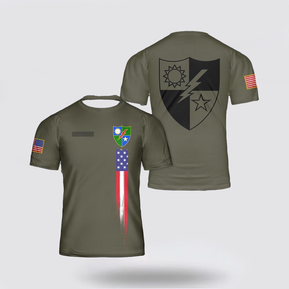 Army T Shirt, Custom Name US Army 75th Ranger Regiment T Shirt 3D ...
