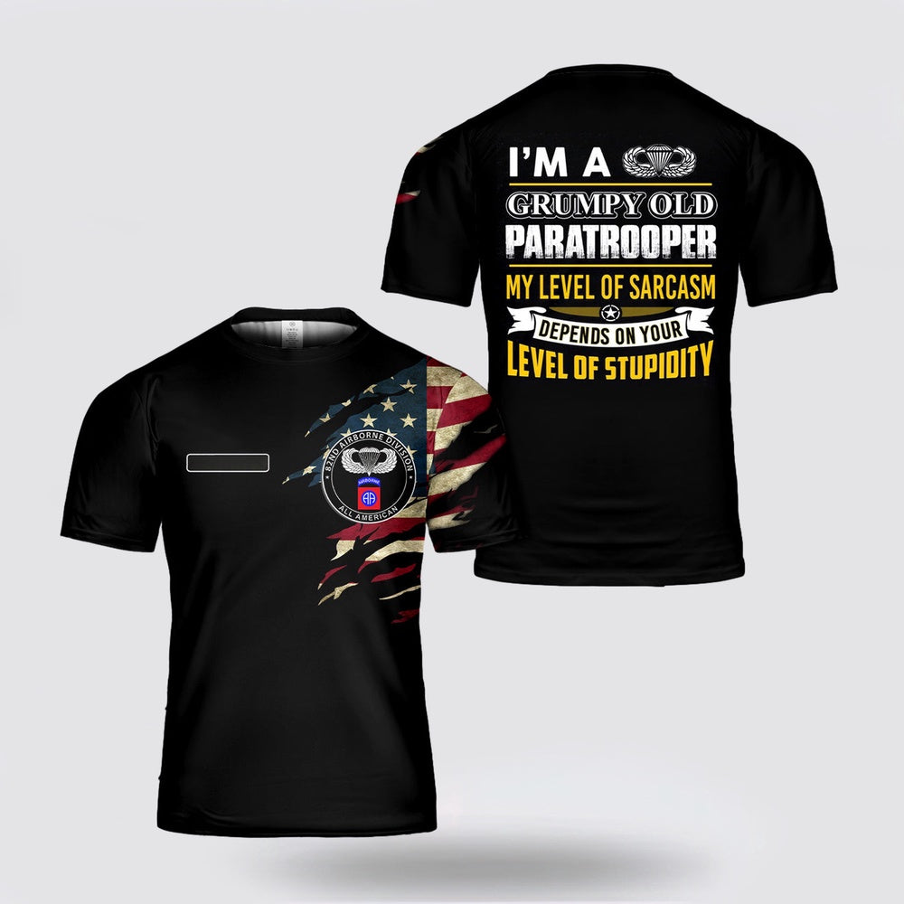 Army T Shirt, Custom Name US Army 82nd Airborne T Shirt 3D