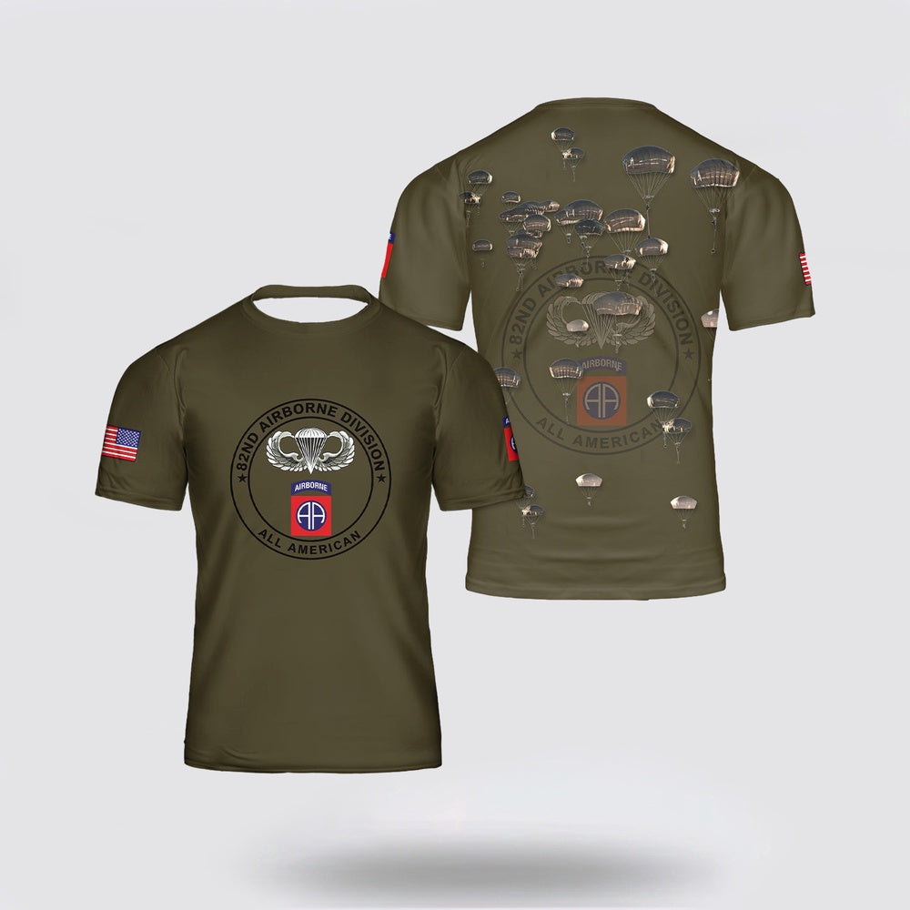 Army T Shirt, US Army 82nd Airborne 3D T Shirt, Veteran T Shirt