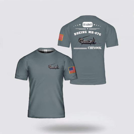 Army T Shirt, US Army Boeing MH-47G Chinook 3D T Shirt, Veteran T Shirt