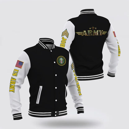 Army Veteran Jacket, Us Army Veteran Gift For Military Veteran Design 3D Design Custom Baseball Jacket All Over Printed
