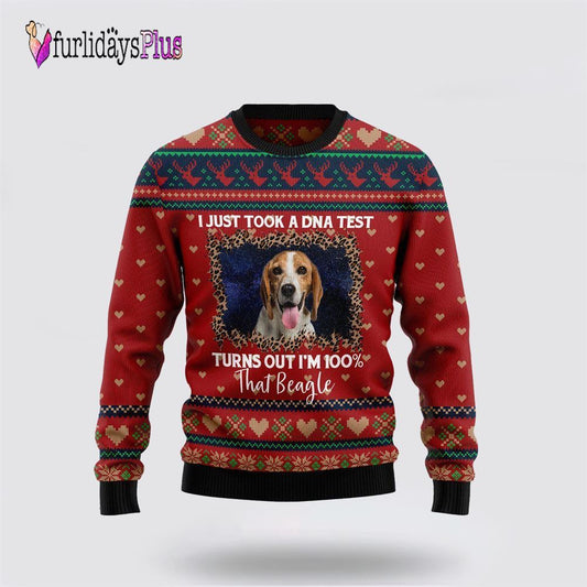 Beagle Dog Christmas Sweater 3D, Dog Lover Christmas Sweater