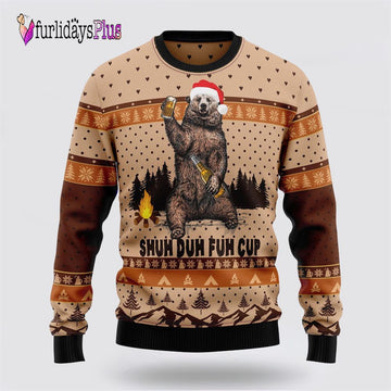 Bear Camping Christmas Ugly Christmas Sweater, Sweater Gifts For Pet Lover