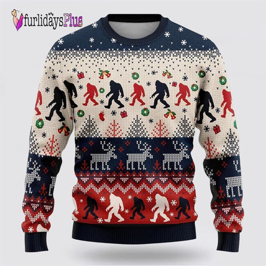 Bigfoot Christmas Sweater, Best Gift For Christmas