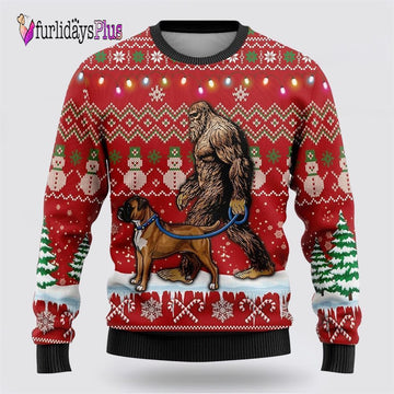 Bigfoot Goes To Spend Christmas With Shletie Ugly Christmas Sweater, Best Gift For Christmas