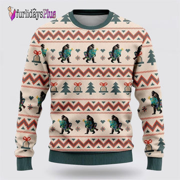 Bigfoot Ring Ring Christmas Ugly Christmas Sweater, Best Gift For Christmas
