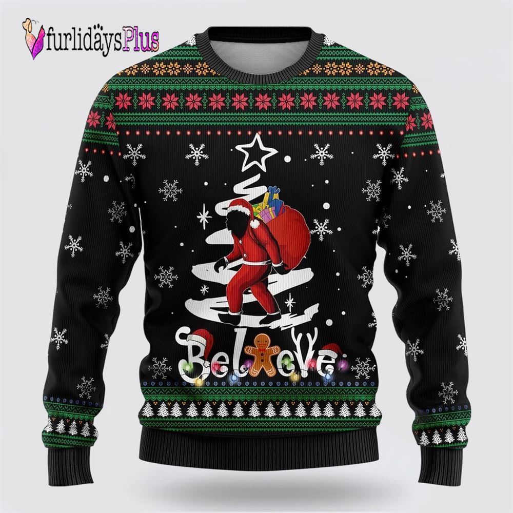Bigfoot Santa Claus Gifts Ugly Christmas Sweater, Best Gift For Christmas