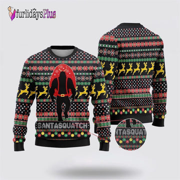 Bigfoot Santa Squatch Ugly Christmas Sweater, Best Gift For Christmas