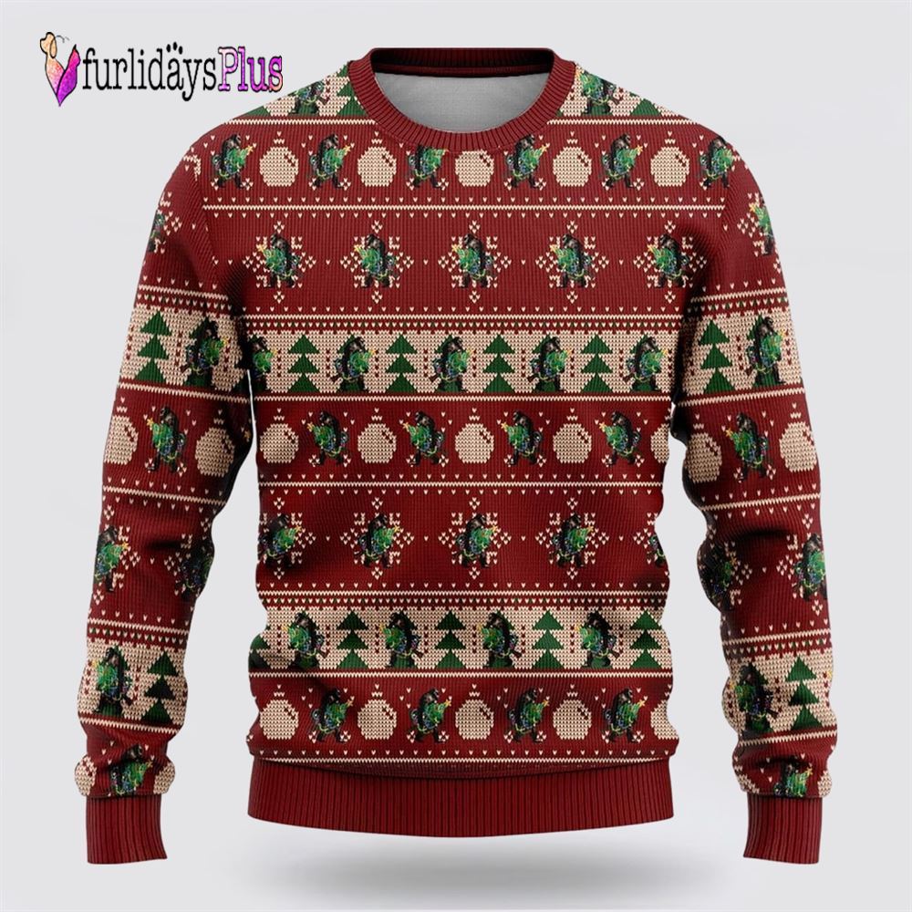 Bigfoot Sasquatch Ugly Christmas Sweater, Best Gift For Christmas