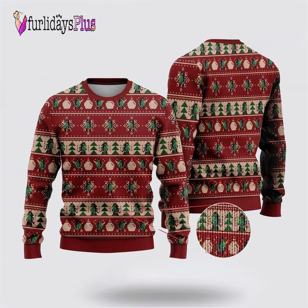Bigfoot Sasquatch Ugly Christmas Sweater, Best Gift For Christmas