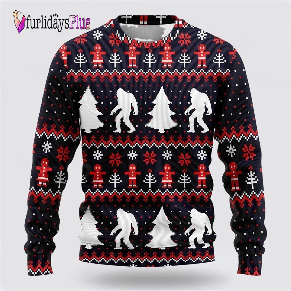 Bigfoot Sweet Ginger Cookies Ugly Christmas Sweater, Best Gift For Christmas