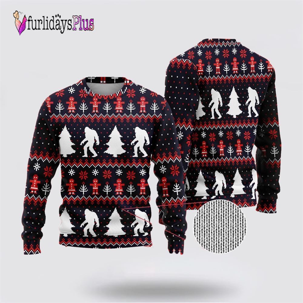 Bigfoot Sweet Ginger Cookies Ugly Christmas Sweater, Best Gift For Christmas