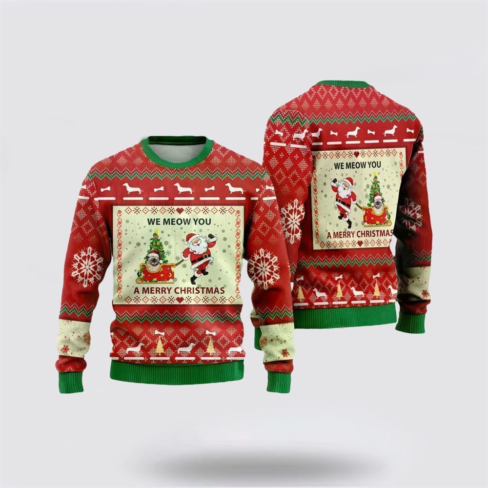 Birman Cats Ugly Christmas Sweater, Christmas Sweater For Cat Lover