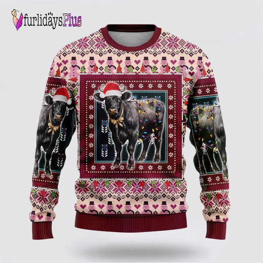 Black Angus Cows Ugly Christmas Sweaters For Men Women, Christmas Gift, Christmas Winter Fashion, Farmers Sweater