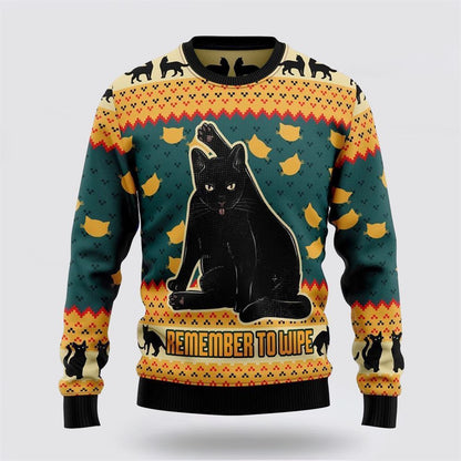 Black Cat 3D Ugly Christmas Sweater, Christmas Sweater For Cat Lover