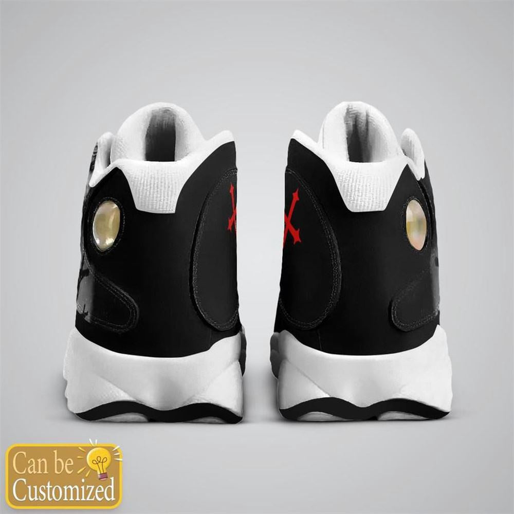 Black Cross Walk By Faith Jesus Custom Name Jd13 Shoes, Jesus Christ Shoes