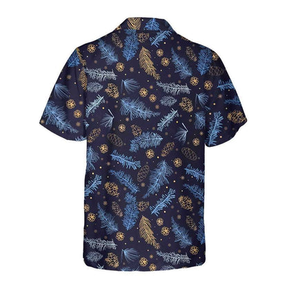 Blueish Winter Nature Hawaiian Shirt, Xmas Hawaiian Shirts